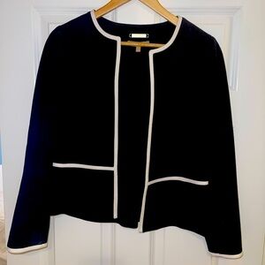 Talbots | Black Blazer | White Trim | Size 4p